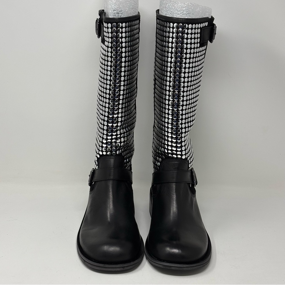 Anthropologie Vicenza Studded Moto Boots New in Box Size 7 - Picture 10 of 13